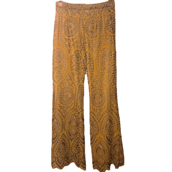 Jen's Pirate Booty Picasso Pants In Citrine Mariachi Eyelet Size Small - Picture 7 of 7
